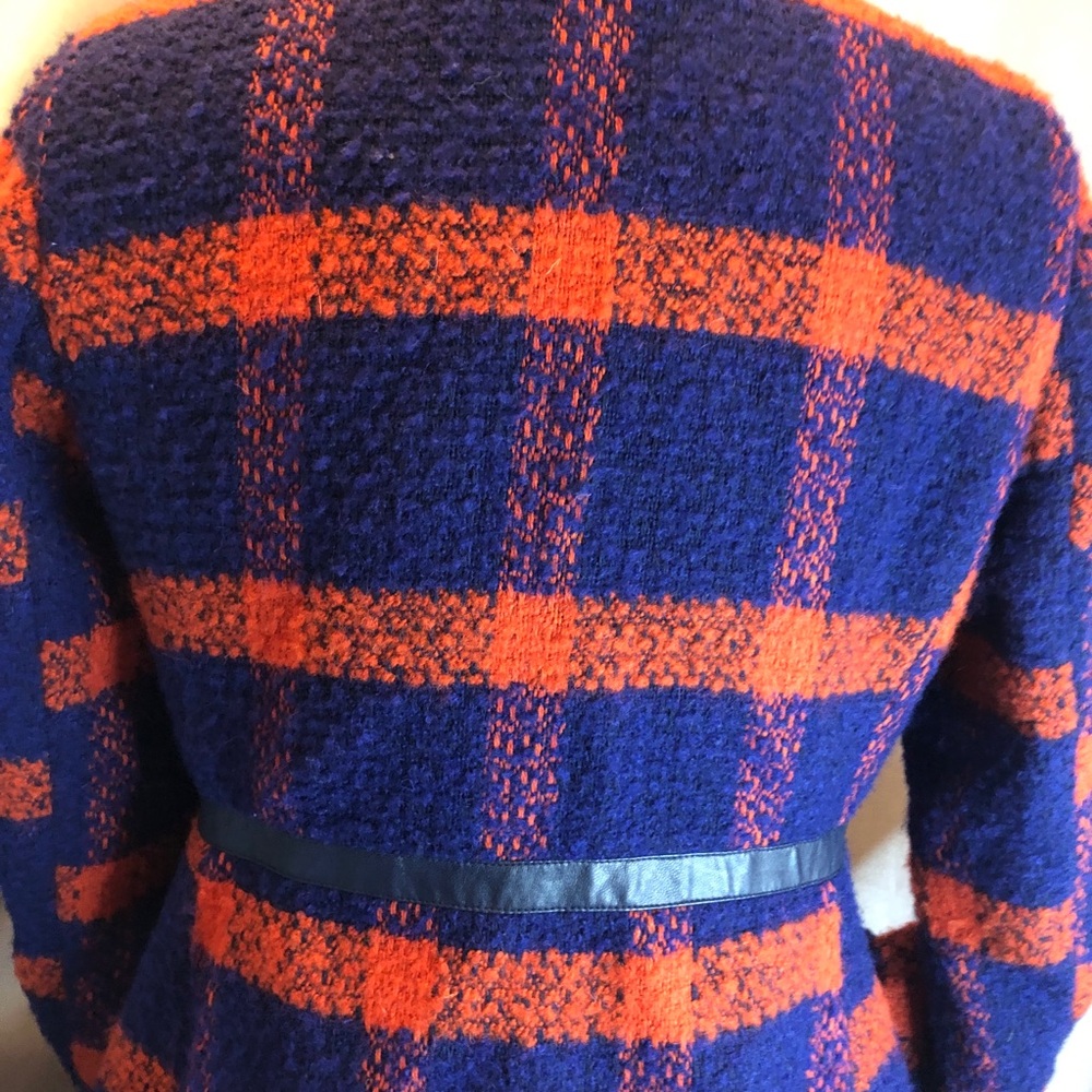 ModCloth wool with leather trim coat. Size large. Snap closure - Picture 6 of 16